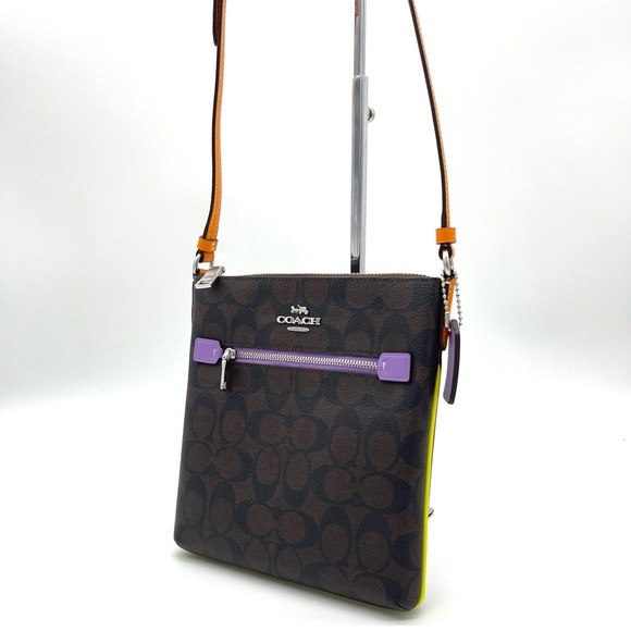 Coach Mini Rowan File Crossbody Bag in Signature Canvas - Picture 3 of 9